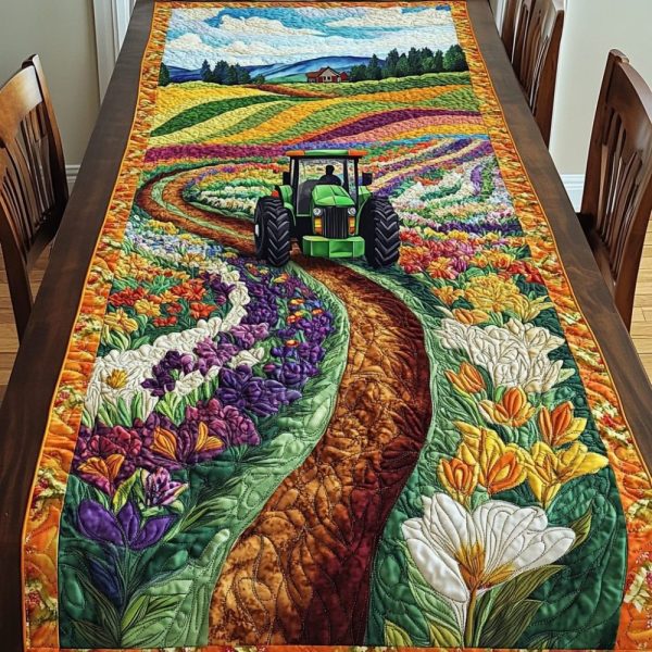 Pastoral Charm Quilted Table Runner