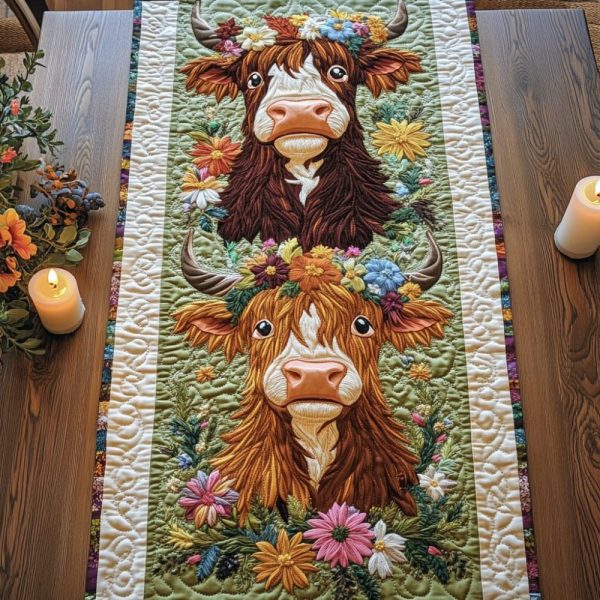 Pasture Blooms Quilted Table Runner