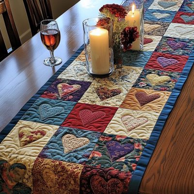 Patchwork Love Quilted Table Runner