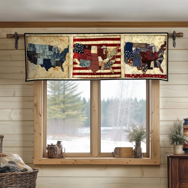 Patchwork States Quilted Valance