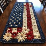 Patriot Bloom Quilted Table Runner