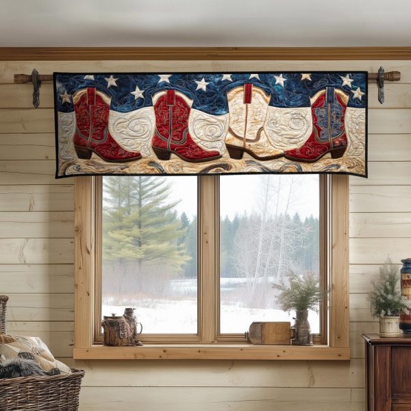 Patriot Cowboy Ride Quilted Valance