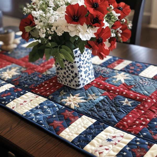 Patriot Path Quilted Table Runner