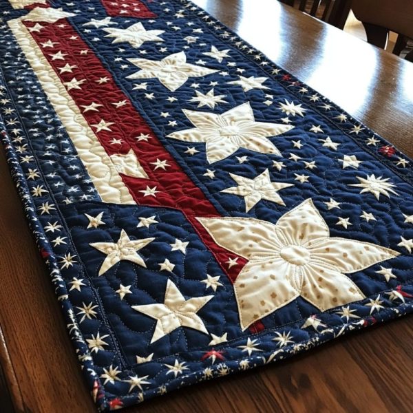 Patriot Trail Quilted Table Runner