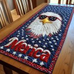 Eagle Patriotic Quilted Table Runner