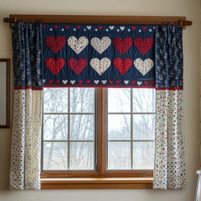 Patriotic Love Quilted Valance