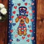 Patriotic Pup Love Quilted Table Runner