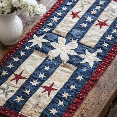 Patriots Pride Quilted Table Runner