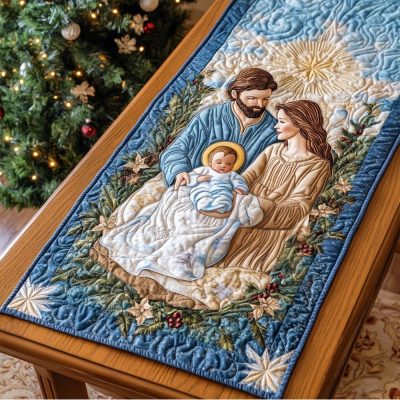 Peaceful Nativity Quilted Table Runner