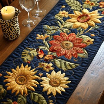 Petal Dance Quilted Table Runner