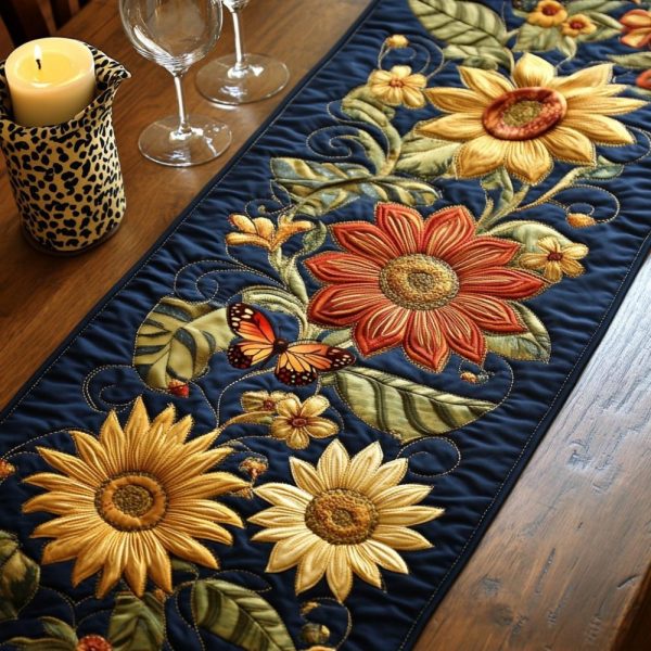Petal Dance Quilted Table Runner