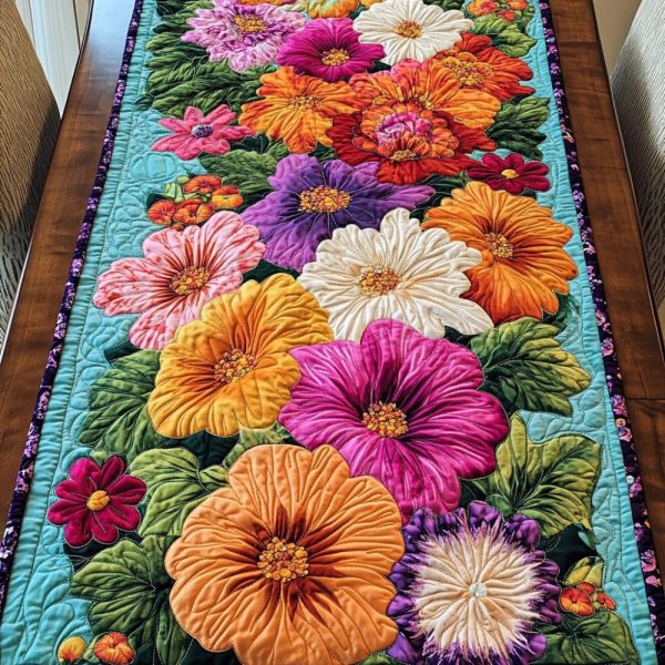 Petal Magic Quilted Table Runner