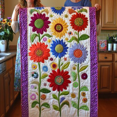 Petal Parade Quilted Table Runner
