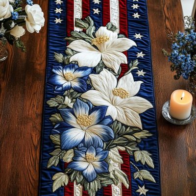 Petal Paradise Quilted Table Runner