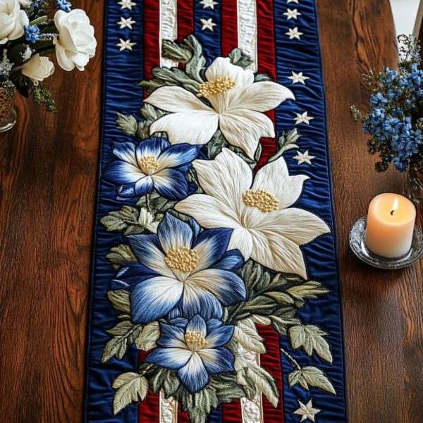 Petal Paradise Quilted Table Runner