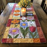 Flower Quilted Table Runner