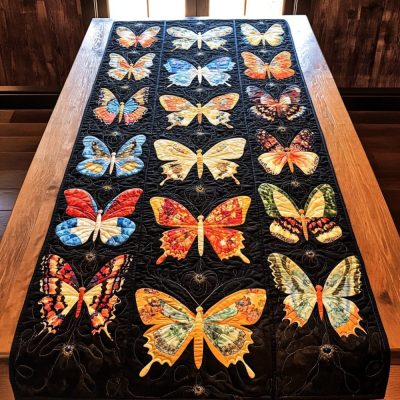 Petal Wings Quilted Table Runner