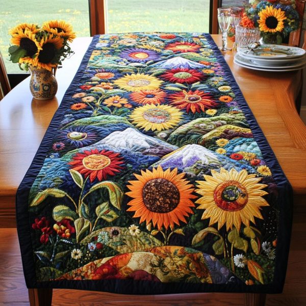 Petals Of Joy Quilted Table Runner