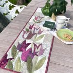 Pink Tulip Charm Quilted Table Runner