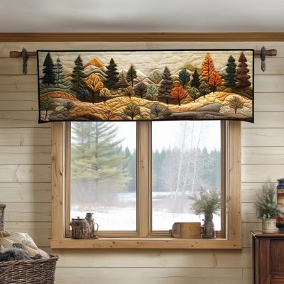 Pixel Woods Quilted Valance