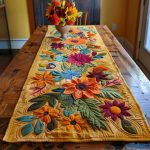 Playful Sunflowers Quilted Table Runner