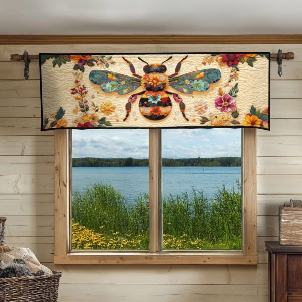 Pollinator Paradise Quilted Valance