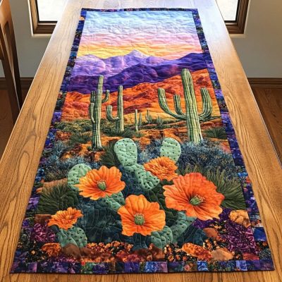 Prickly Beauty Quilted Table Runner