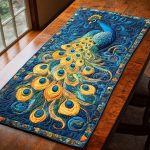 Proud Peacock Quilted Table Runner