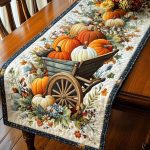 Pumpkin Cart Serenity Quilted Table Runner