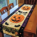 Pumpkin Charm Quilted Table Runner