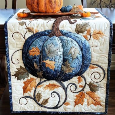 Pumpkin Glow Quilted Table Runner