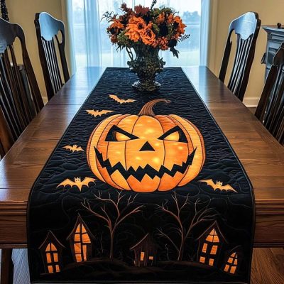Pumpkin Harvest Quilted Table Runner