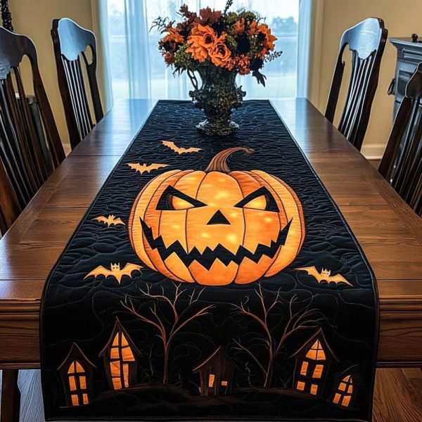 Pumpkin Harvest Quilted Table Runner