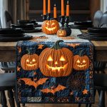 Pumpkin Mischief Quilted Table Runner