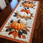 Pumpkin Patch Delight Quilted Table Runner