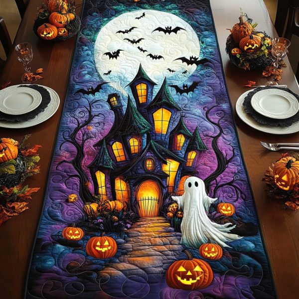 Pumpkin Phantoms Quilted Table Runner