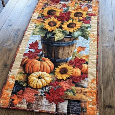 Pumpkin Spice Dreams Quilted Table Runner