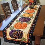 Pumpkin Quilted Table Runner