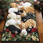Purrfect Slumber Quilted Table Runner