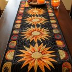 Radiant Bloom Quilted Table Runner