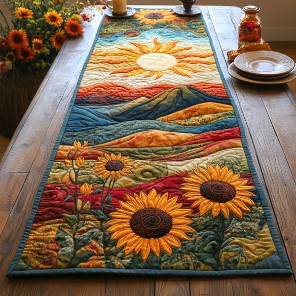 Radiant Fields Quilted Table Runner