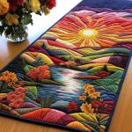 Radiant Horizon Quilted Table Runner