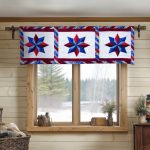 Red Starry Quilted Valance