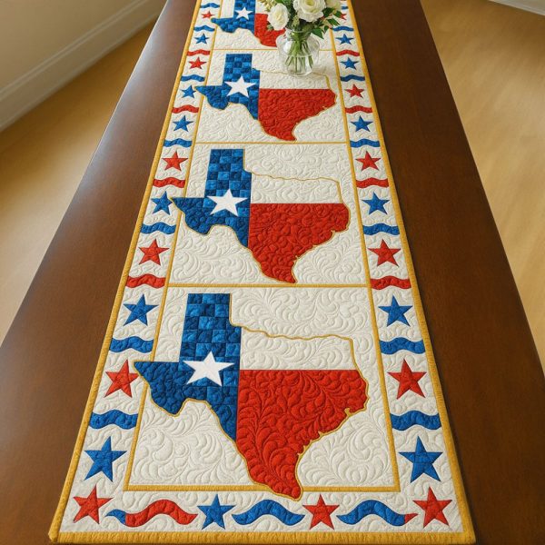 Red White Blue Quilted Table Runner