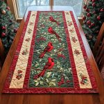 Red Wings Of Wonder Quilted Table Runner