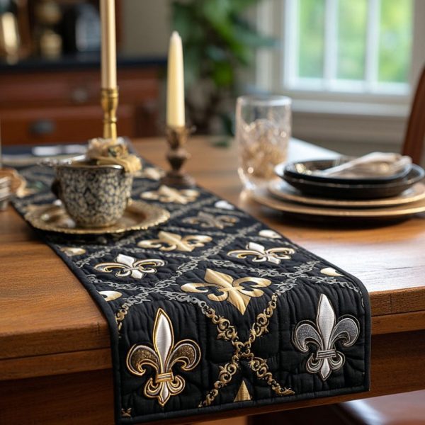 Regal Bloom Quilted Table Runner