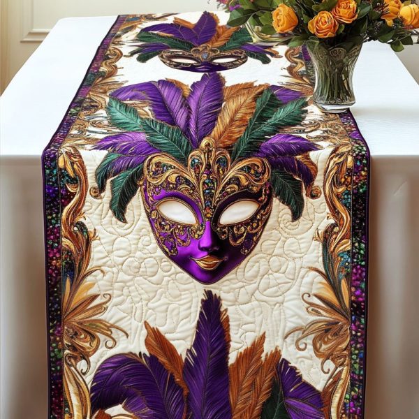 Regal Feathers Quilted Table Runner