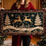 Reindeer Joy Quilted Table Runner