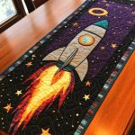 Rocket Blaze Quilted Table Runner