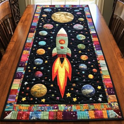 Rocket Launch Quilted Table Runner